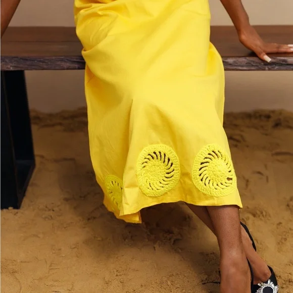 Elexiay Kwara Dress in Yellow $395 Size Medium - Picture 4 of 12